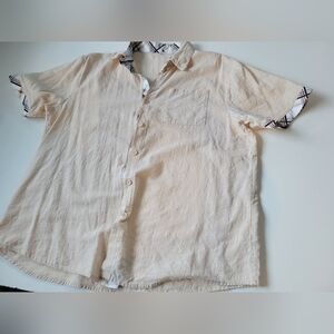 Unbranded Men's Linen Cotton Shirt in Beige Size XL